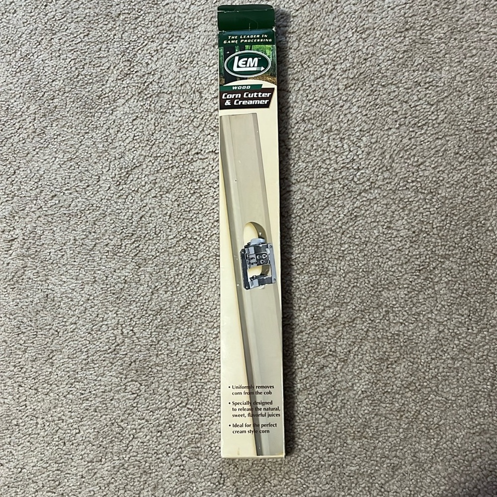 Lem- wooden corn cutter & creamer. New in box.